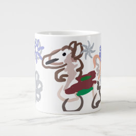 Lama vinterskul jumbo mugg
