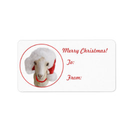 LaMancha Goat jul Gift Märkre Sticker Adressetikett