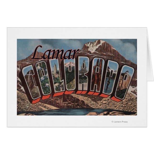 Lamar, ColoradoLarge Brev ScenesLamar, CO Hälsningskort (Framsidan Horizontal)