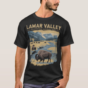 Lamar Valley Yellowstone nationalpark Bison Hikin T Shirt