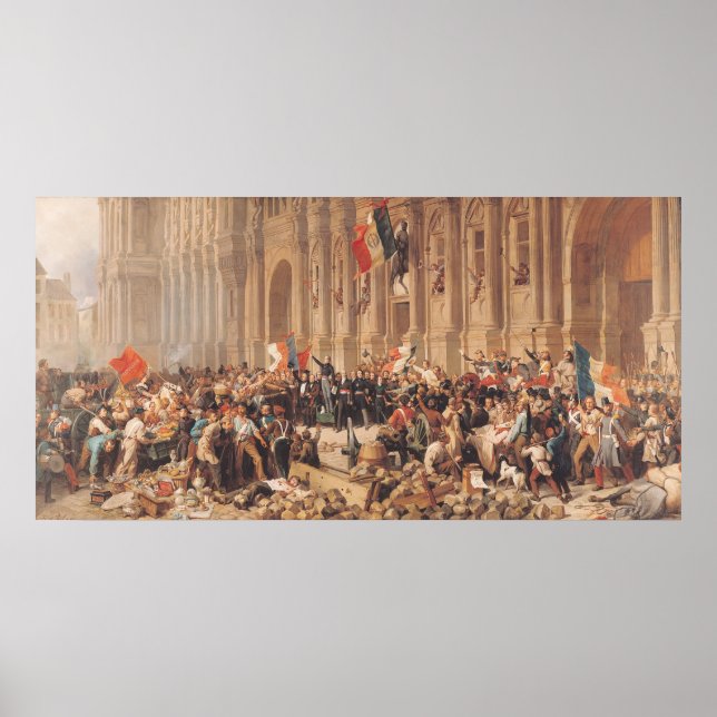 Lamartine avvisar den röda flagga 1848 poster (Framsidan)