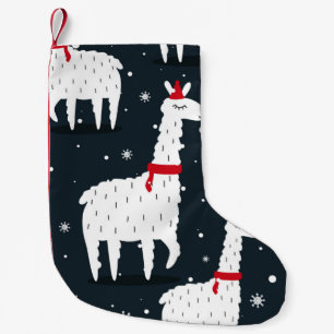 Lamas, hand plockade-bakgrund. Färglöst, sömlös pl Liten Julstrumpa