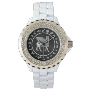 Lamassu och Assyrian Alphabet Watch Armbandsur