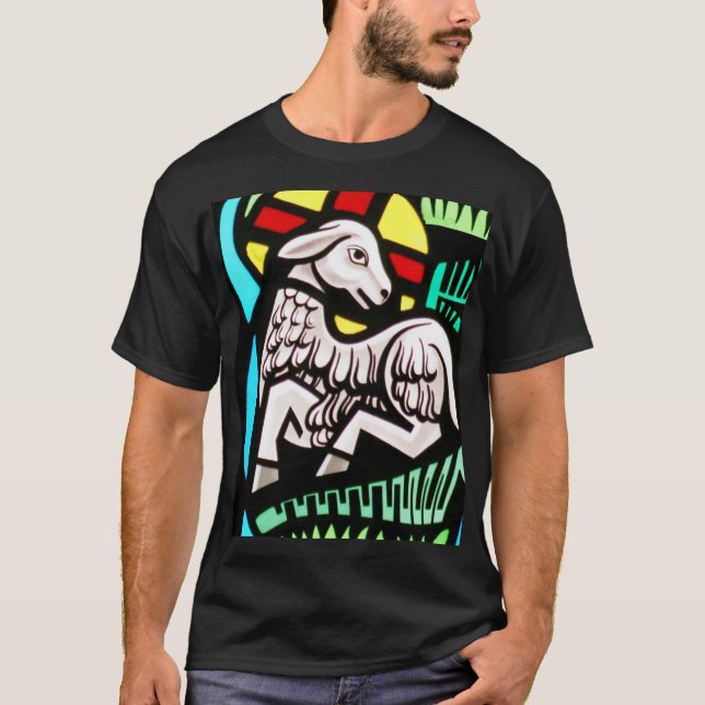 Lamb av guden tee shirt (Framsida)
