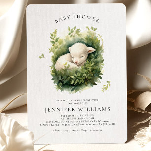 Lamb Baby Shower Gender Neutral-inbjudningar Inbjudningar