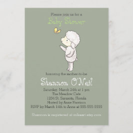 Lamb Baby Shower-inbjudan Cute Lamb Christian Inbjudningar