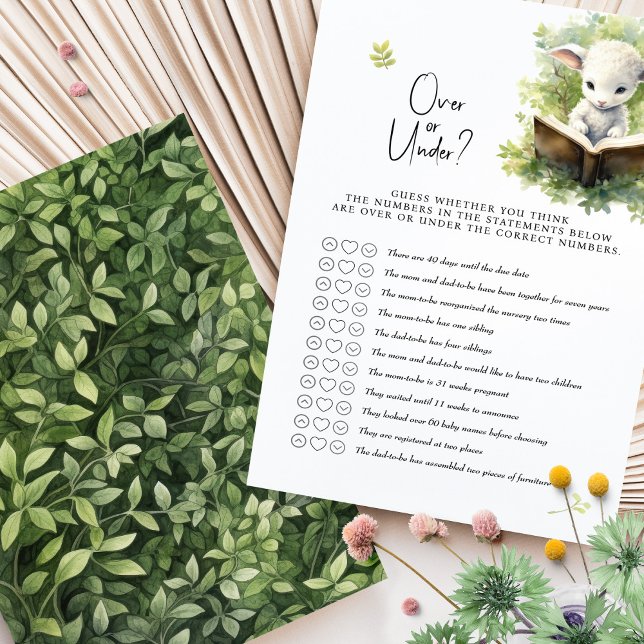 Lamb Baby Shower-spel över eller under? (Skapare uppladdad)