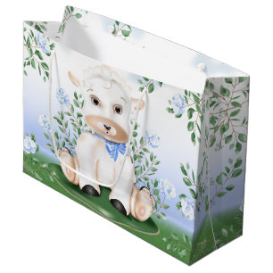 Lamb Blue Blommigt Boy Shower
