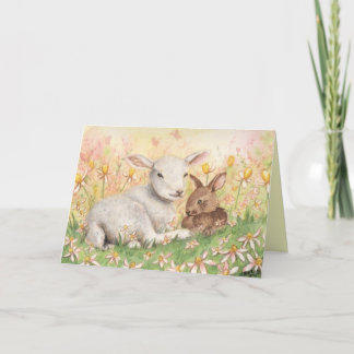 Lamb & Bunny-kort Helgkort