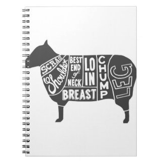 Lamb Butcher-diagram Anteckningsbok