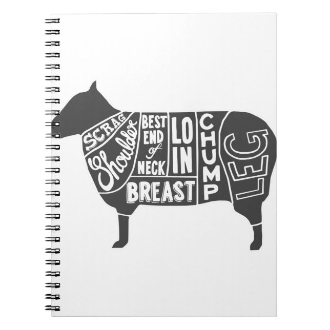 Lamb Butcher-diagram Anteckningsbok (Framsidan)