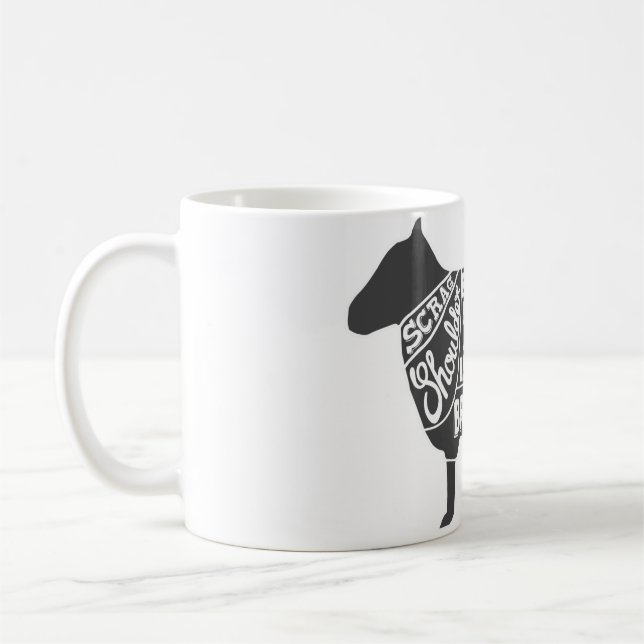 Lamb Butcher-diagram Kaffemugg (Vänster)