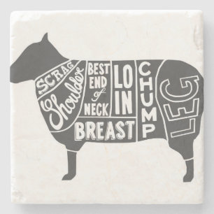 Lamb Butcher-diagram Stenunderlägg