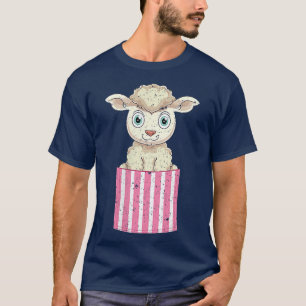 Lamb Farmer Farm Animal Lover Cute Pocket Sheep T Shirt