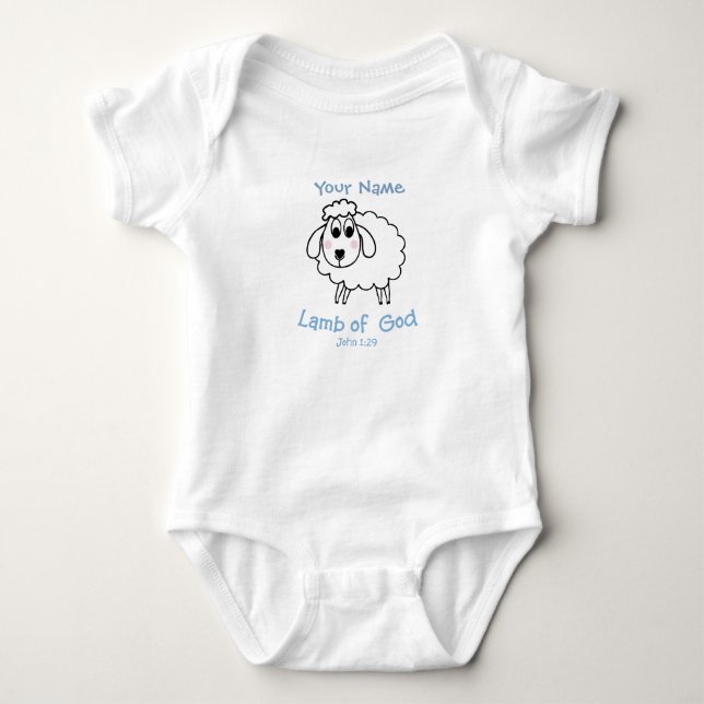 Lamb från Guds baby kropp kostym Tee Shirt (Framsida)