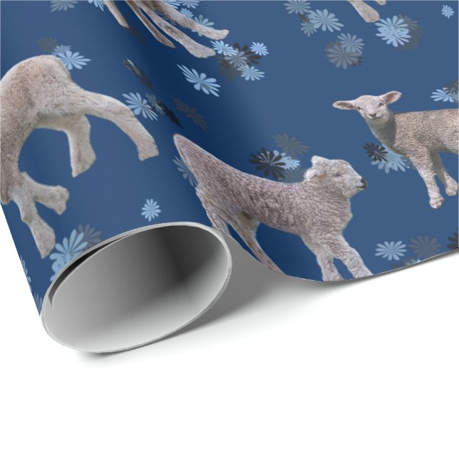 Lamb Frenzy Wrapping Papper (flottan) Presentpapper (Rullad Hörn)