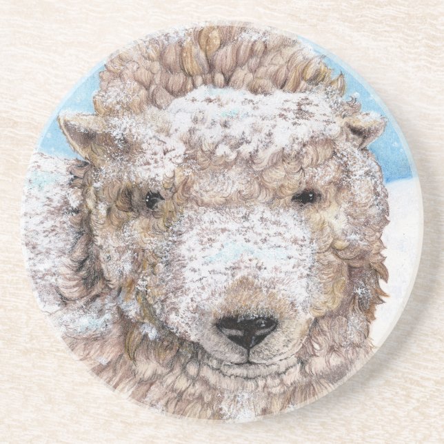 Lamb i Snö-sandsten underlägg (Framsidan)