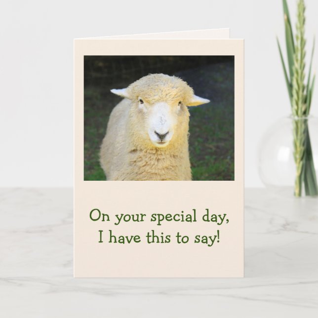 Lamb och får poetry Birthday Kort (Framsida)