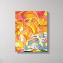 Lamb och Lejont kanvastryck. Canvastryck