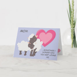 Lamb och Mamma Mors dag Kort