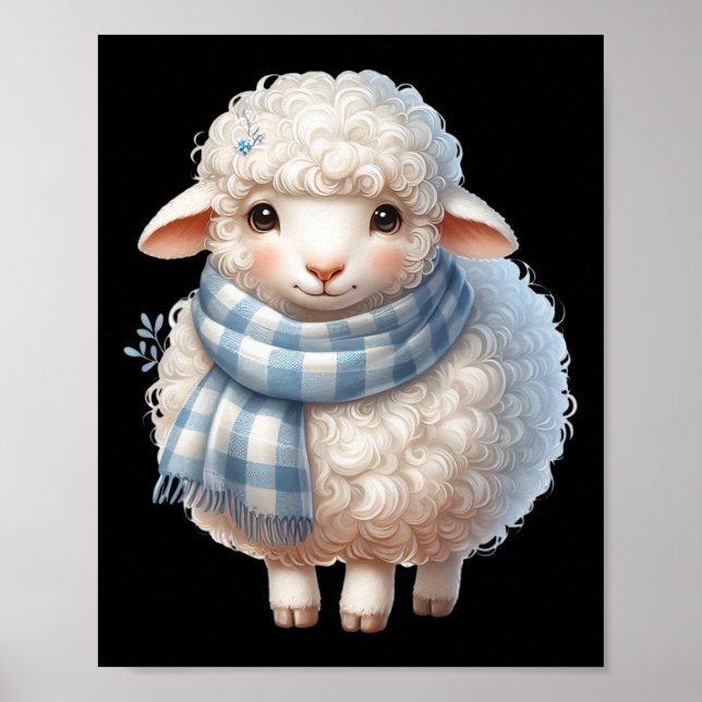 Lamb Sheep Easter Lamb Easter Shepherd Gifts  Poster (Framsidan)