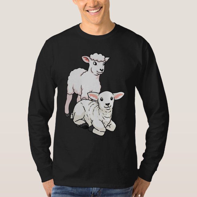 Lamb Sheep Påsk Paschal Lamb Little Sheep Child T Shirt (Framsida)