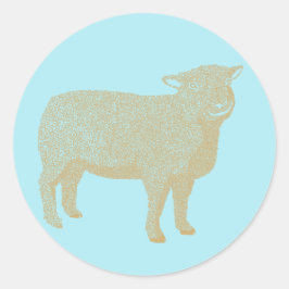 Lamb Sheep Sticker Runt Klistermärke
