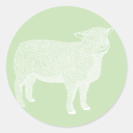 Lamb Sheep Sticker Runt Klistermärke