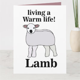Lamb som lever en varm livstid och en fin lampa kort