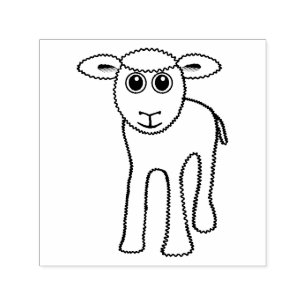 Lamb-tecknad Självfärgande Stämpel