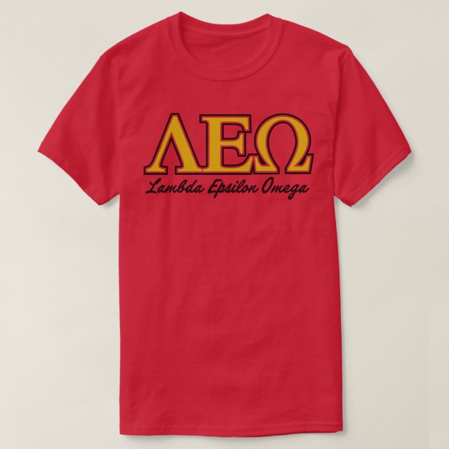 Lambda Epsilon Omega 1 T Shirt (Design framsida)