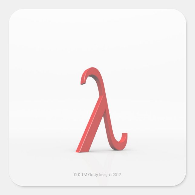 Lambda Fyrkantigt Klistermärke (Framsida)