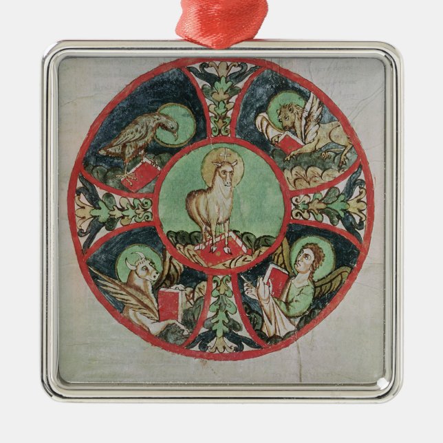 Lamben av guden julgransprydnad metall (Framsidan)