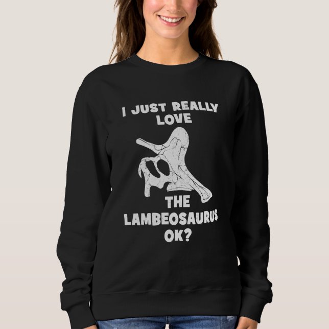 Lambeosaurus Skull Fossil Hunter T Shirt (Framsida)