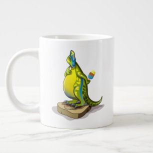 Lambeosaurus står på en . jumbo mugg