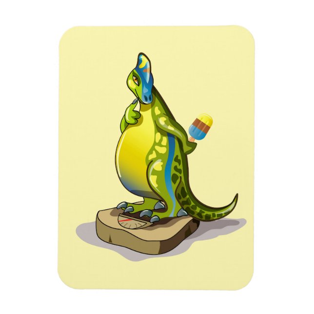 Lambeosaurus står på en . magnet (Vertikal)