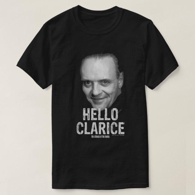Lambernas Hannibal Lecter Hej Cla tystnad T Shirt (Design framsida)