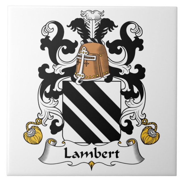 Lambert familjvapensköld kakelplatta (Framsidan)