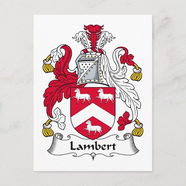 Lambert Family Crest Vykort (Framsida)