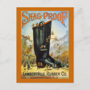 LAMBERTVILLE GUBBER SNAG PROOF BOOT AD ELVES ~PC VYKORT