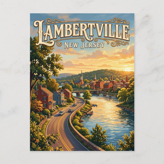Lambertville, New Jersey Vykort (Framsida)