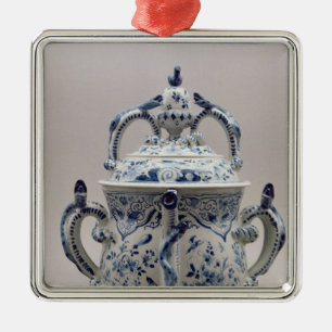 Lambeth Delftware possetkruka, blått och vit Julgransprydnad Metall