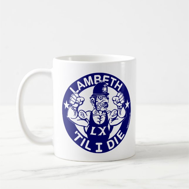 Lambeth Navy Blue - Standard Storlekare Kaffemugg (Vänster)