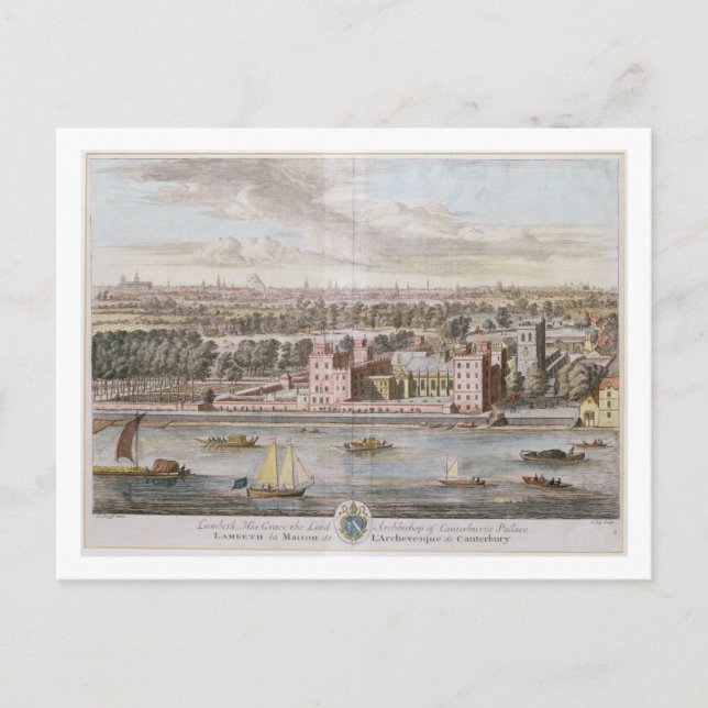 Lambeth Palace, säte för ärkebiskopen i Canterbu Vykort (Framsida)