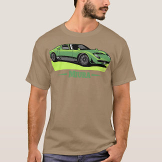 Lamborghini Miura Grönt T Shirt