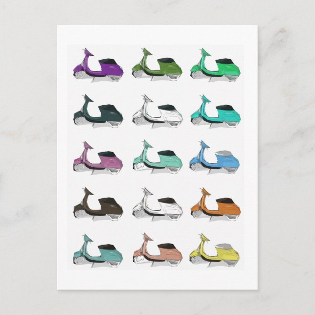 Lambretta Pop Art Vykort (Framsida)