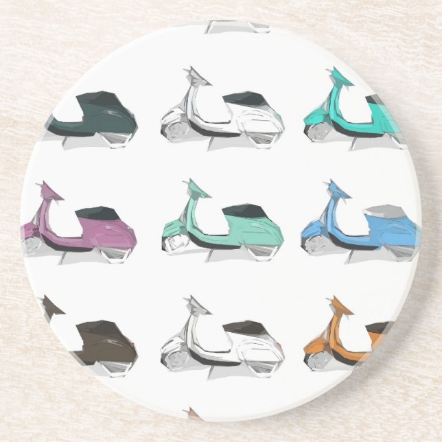 Lambretta popkonst underlägg sandsten (Framsidan)