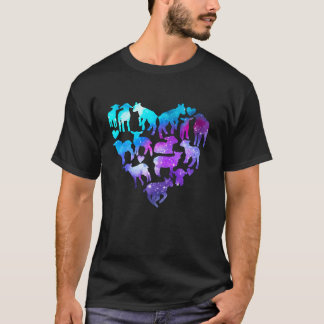 Lambs Älskare Heart Cute Lamb Bara en flicka som K T Shirt