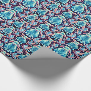 LAMBS ~ Mönster BLUE Shades ~ Presentpapper