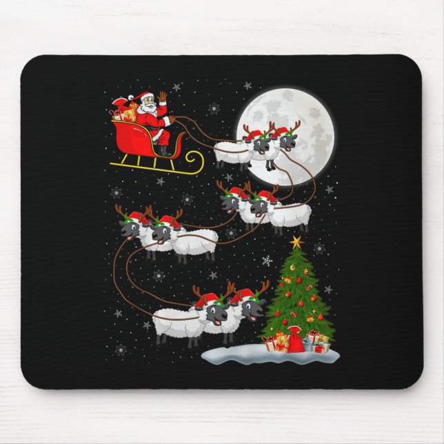 Lambs Sheep Santa Sleigh Flying Funny Magical Chri Musmatta (Framsidan)